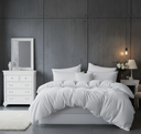 Beddora 100% Cotton White Duvet Cover Set – Breathable, All-Season Comfort, Queen Size