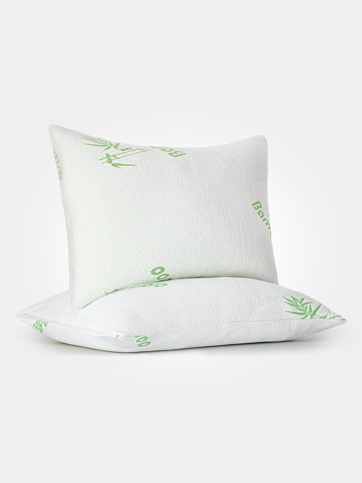 Queen-size Beddora Bamboo Pillow with removable, washable bamboo fabric cover promoting airflow and hypoallergenic sleep.
