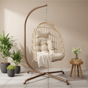 A Hanging Chair That Comes With Its Own Stand"