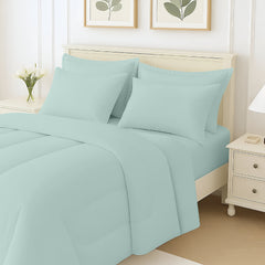 Soft and durable bedding set with coordinating comforter and linens.