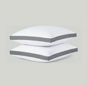 Beddora Premium Gusset Pillow in white showing structured gusseted edge for enhanced neck and head support.