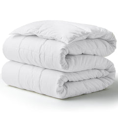 Beddora 1‑Piece Comforter Set in white, soft breathable cotton comforter with plush microfiber fill for all‑season coziness.