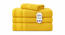 Beddora Soft Touch Bath Towels – 100% Cotton, Quick-Dry & Ultra Absorbent – 27 x 54 in, Luxury Set (Pack of 8) – Yellow
